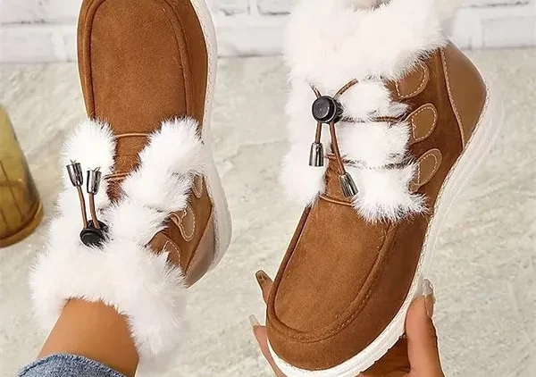 Womens Fluffy Furry Snow Boots
